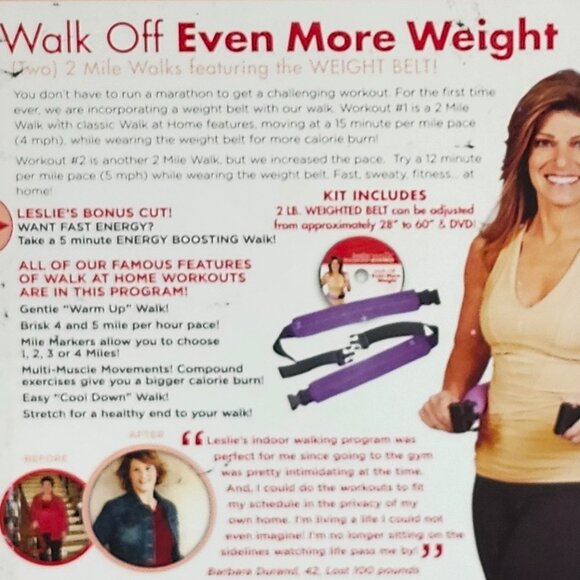 AMAZING Leslie Sansone Walking DVD Box Set BNIP RETRO Fitness WITH Belt and DVD - Picture 8 of 8